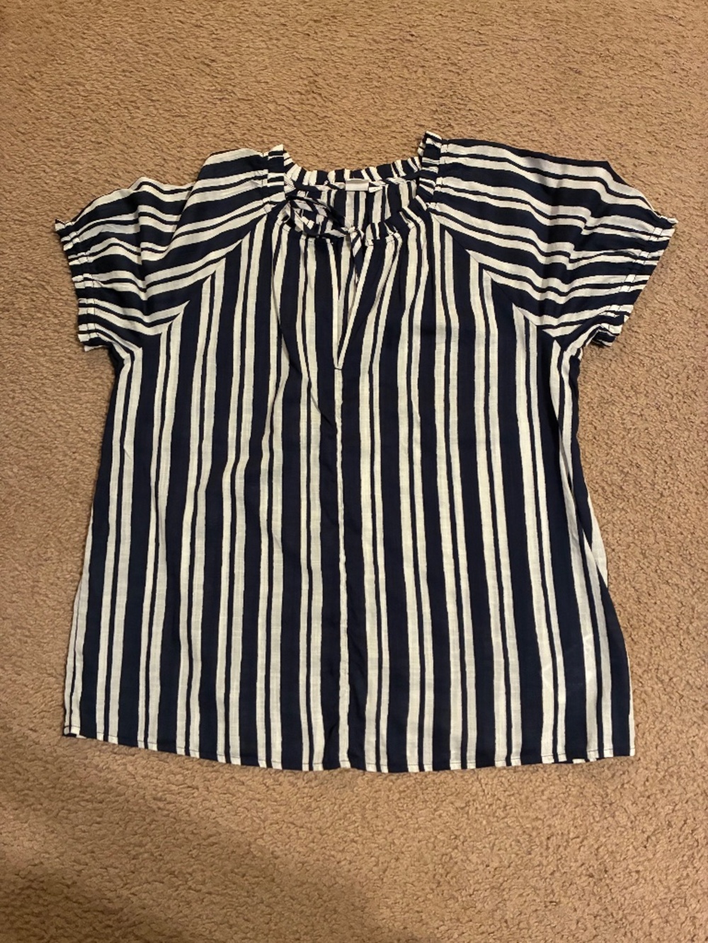 Blue Stripe Gap Blouse Size Medium